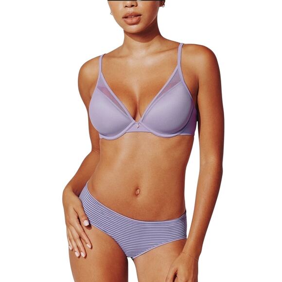 ThirdLove 24/7 Classic Uplift Plunge Bra Pastel Lilac Size 32D1/2 - Picture 3 of 14
